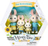 Honey Bee Acres The McScampers Rabbit Family - 4 Mini Flocked Doll Play Figures for Kids, Collectibles, Pretend Play