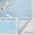 Pleasant Boulevard Portable Waterproof Baby Changing Pad Liner, Washable Reusable Changing Table Cover 27x13in (White,