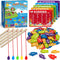 Wooden Magnetic Sight Word Fishing Game - Alphabet Puzzle for Toddlers Age 3-6 - Educational Homeschool Toy