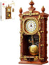 TYCOLE Vintage Pendulum Clock Building Block Set, Stem Toy with Real Clock Function