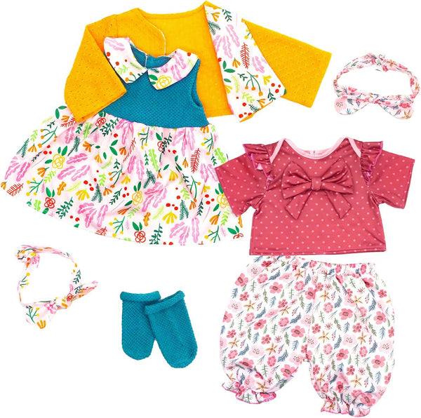 ECORELF Reborn Doll Clothes for 20-22 Inch Dolls, 2 Set 20 Inch