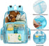 Yusudan Backpack Clear Diaper Bag for Baby Girls Boys, Mom Nappy Changing Bags for Women (Light Blue)