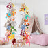 2pcs Stuffed Animal Storage Chain - Boho Stuffed Animal Hammock with 40pcs Metal Clips, Hanging Storage for Kids