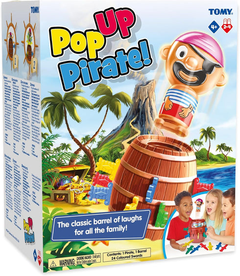 TOMY Pop Up Pirate Board Game - Swashbuckling Kids Games for Family Game Night, Ages 4 and Up