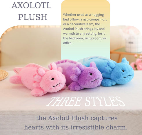 Kawaii Axolotl Plush Toy - Soft Stuffed Animal for Kids