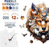 '-148pcs 11.4 9.4in Wooden Puzzles for Adults - Mechanical Gearwolf Wooden Jigsaw Puzzle - Unique Animal Shaped Wood
