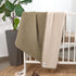 4-Layer 47"x47"(Olive) lulumoon Muslin Baby Blanket Neutral: Soft Cotton Toddler Blanket for Daycare - Reversible