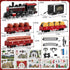 NIPLOOOW Set 3-5, 3 4 5 6 7 8 Train for Kids Electric Train Toy with Realistic Sound, Lights and Smoke for Under
