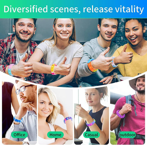 100Pcs Pack,Fidget SUNPROUND Pop Bracelet, Party Favors for Kid, Pop Wrist Strap Fidget Toys Toys for Girils Boys, as