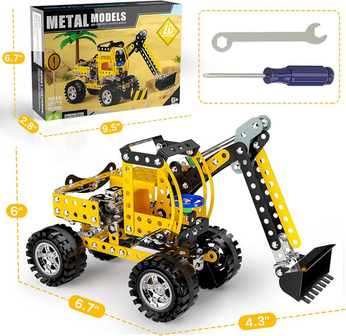 Lucky Doug Stem Building Projects Toys for Kids 8-12 Years Old, Metal Building Construction Model Kit