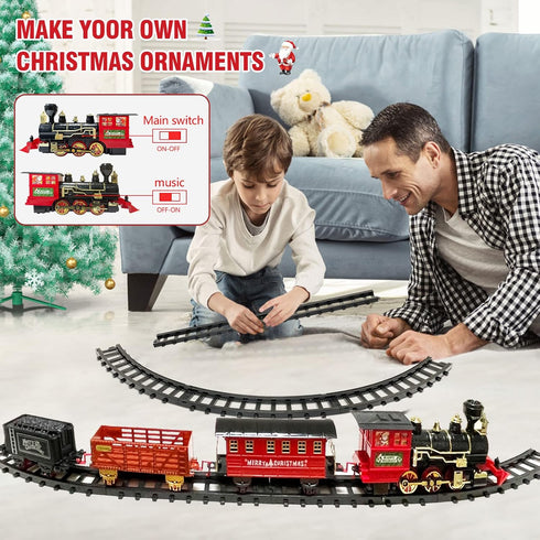 Set Sets 3 4 5 6 7 8+ OCHIDO Train - Christmas Train for Under The Tree, Electric Train Toy Gift for Boys Girls