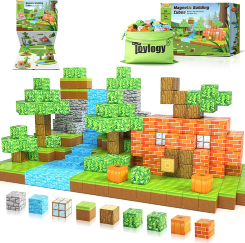 Magnetic Blocks-Build Mine Magnet World Pumpkin Edition Kids Games Toys for Boys