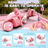 360 2.4Ghz 5-12 RC Motorcycle Toy with RGB Wheels Light, Rotation High Speed Remote Control Dirt Bike with Rider