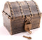 Lingway Toys Kids Pirate Treasure Chest, Teacher's Favorite Storage Box with 2 Sets of Locks and Keys (Vintage Bronze)
