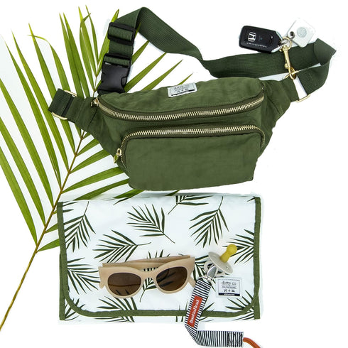 Pack Ditty Co. - Lanikai Small Diaper Bag - Portable Changing Pad - Crossbody Bags For Women - Fanny - Baby Travel