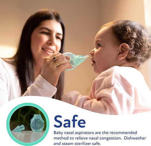 Talbot's Dr. Nasal Aspirator for Babies - Silicone - with Storage Case - Blue Elephant