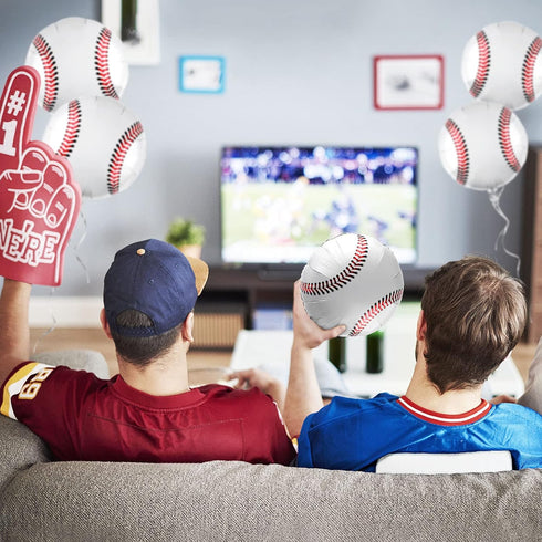 Durony 12 Pieces 18 inches Baseball Balloons – Foil Mylar Baseball Themed Party Decorations for Birthday