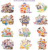 12 Pack Set,Fairy-Tales CHEFAN Felt Board Stories Flannel Board Stories with a Foldable Board for Preschool
