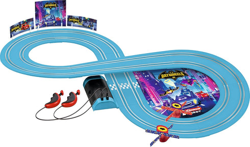 Carrera First Batwheels Slot Car Race Track with Spinners, Includes Bam and Redbird Cars, Battery-Powered Racing Set