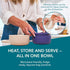 (Set 4) Pandaloo Porcelain Kids Bowls with Removable Silicone Sleeve & Lid Strong Suction Base, Microwave & Dishwasher