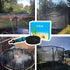 Bobor Trampoline Sprinkler for Kids, Outdoor Backyard Water Park Fun Summer Water Sprinkler Toys (Black, 39ft)