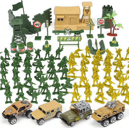 TOY Life 95 PCS Army Men Toys, Plastic Action Figures Military Playset, Gift for Boys