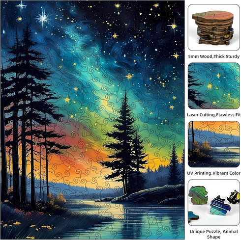 Jazcimdo (11.2 14.1in, 270pcs) Wooden Puzzles for Adults, Unique Animal Shaped Wooden Jigsaw Puzzles for Adults, Wood