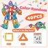 Magnetic Tiles for 3-8+ Year Old Boys Girls, Upgrade Magnetic Building Blocks Set Educational STEM Toys (40PCS)