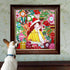 eeBoo Piece & Love: Ms. Santa's Reindeer 500 Piece Puzzle, Adult Square Jigsaw, Christmas Holiday Themed