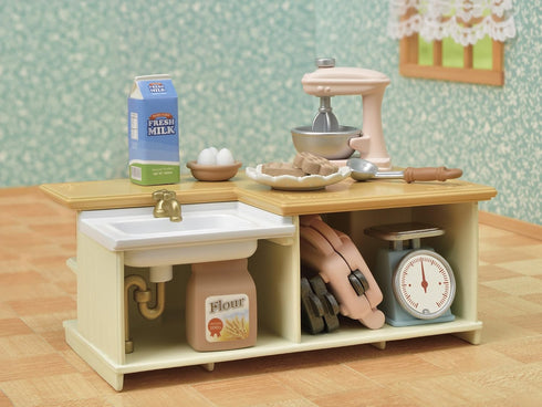 Set Sylvanian Families Island Kitchen Furniture - EPOCH