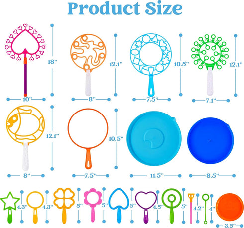 Set, 48 Summer JOYIN Big Bubble Wands Pcs Giant Bubble Maker with Tray Bulk for Kids Adults Gifts, Outside Toys, Easter