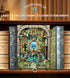 Spilay DIY Dollhouse Booknook Kit,DIY Bookshelf Kit,with LED Light and Dust Cover for Bookends Model Build kit,Handmade