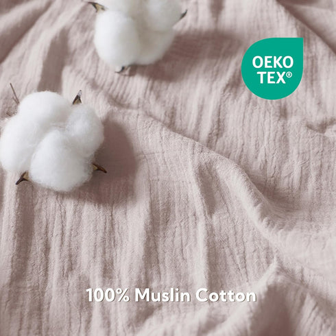 2 Pack (28"x 52", SOULFUL Muslin Crib Sheets for Boys Girls, Soft and Breathable Cotton Fitted Crib Sheets for Standard