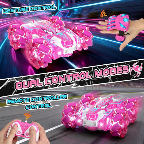 SOGAWEBB 4 5 6 7 8 9 10 11 12, 2.4GHz Spider Toys for Girls Gesture Sensing Remote Control Car, Double Sided RC Cars