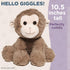 Bearington Giggles Monkey 10.5 Inch Monkey Stuffed Animals - Monkey Plush - Big Monkey Stuffed Animal