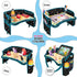 Waterproof Car Seat Tray for Toddler, Kids Travel Lap Desk with Storage for Road Trip Essentials, Black
