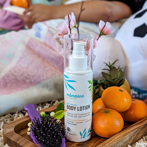 Mambino Organics Daily Essential Face and Body Lotion, Coconut + Primrose, 5 Fluid Ounces