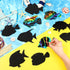 Motionchic 80 Pieces Tropical Fish Scratch Card for Kids, Rainbow Ocean Fish Paper Crafts for Summer Party DIY