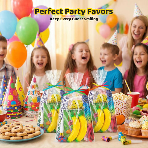 30PCS LovesTown Banana Stress Toys, Squeeze Toys Mini Stretchy Fidget Balls Banana Stress Balls for Relief Kids Adults