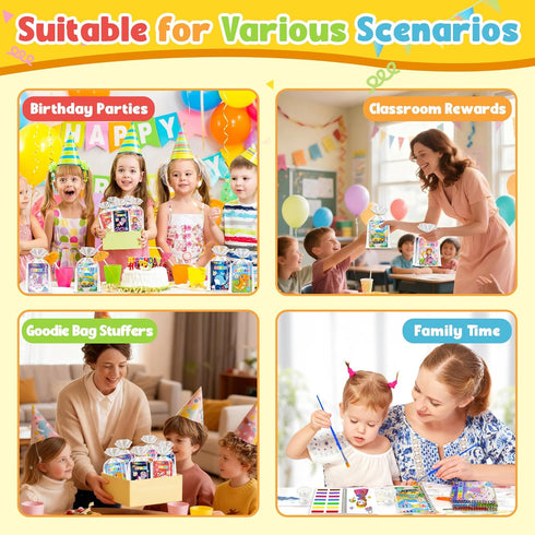 WWN 36 4-8 Water Coloring Books Party Favors: Bulk Mini Kids Birthday Favor, Goodie Bag Stuffers, Art & Crafts