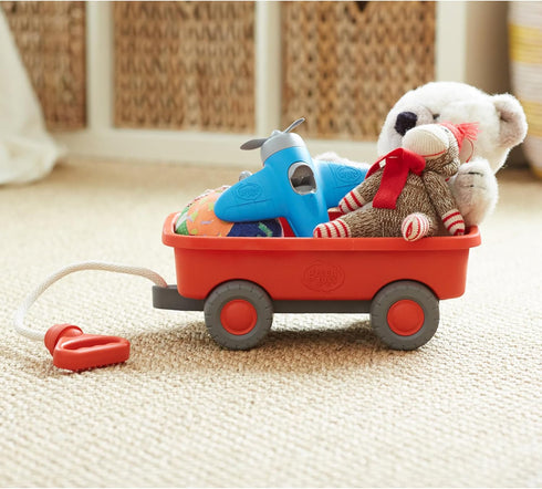 Green Toys Wagon, Orange CB - Pretend Play, Motor Skills, Kids Outdoor Toy Vehicle. No BPA, phthalates, PVC. Dishwasher