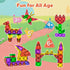 80PCS Set 4-8 3+ Mini Magnetic Tiles, Diamond Pattern Travel Magnetic Tiles Building with Case, Construction Toys