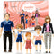 Family Dollhouse People - 5 Poseable Action Figures for Dollhouse, Including Mom, Dad, Sister, Brother