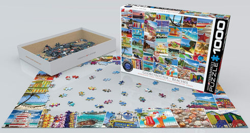 EuroGraphics Beaches Globetrotter - 1000 Piece Jigsaw Puzzle, Blue