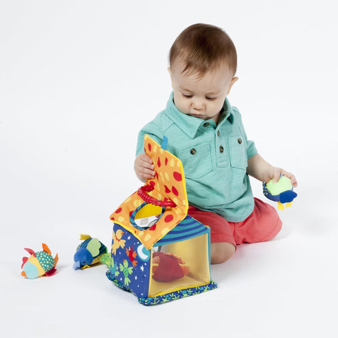 Manhattan Toy Put and Peek Birdhouse Soft Activity Toy, 7.5 x 7.5 x 9 Inches
