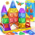 Soyee Mini Magnetic Tiles Travel Toddler Toys with Metal Tin Portable STEM