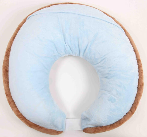 Nursing Pillow Cover in Dots Blue/Chocolate