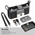 TOPDesign Universal Baby Stroller Organizer, Double Stroller Caddy with Detachable Mesh Bag & Heightened Insulated Cup