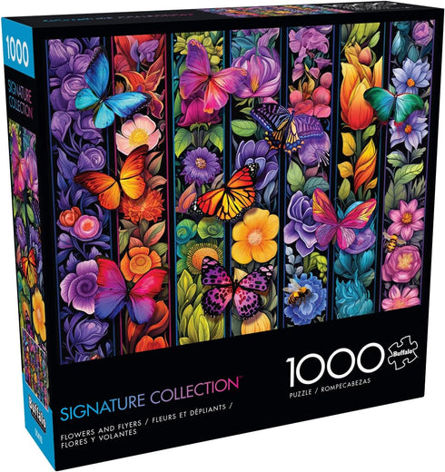 Buffalo Games Bigelow Illustrations Flowers and Flyers 1000 Piece Jigsaw Puzzle for Adults - Finished Size 26.75 x 19.75