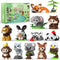 HIGH GODO 12 Pack Animal Party Favors Building Sets, Mini Animals Building